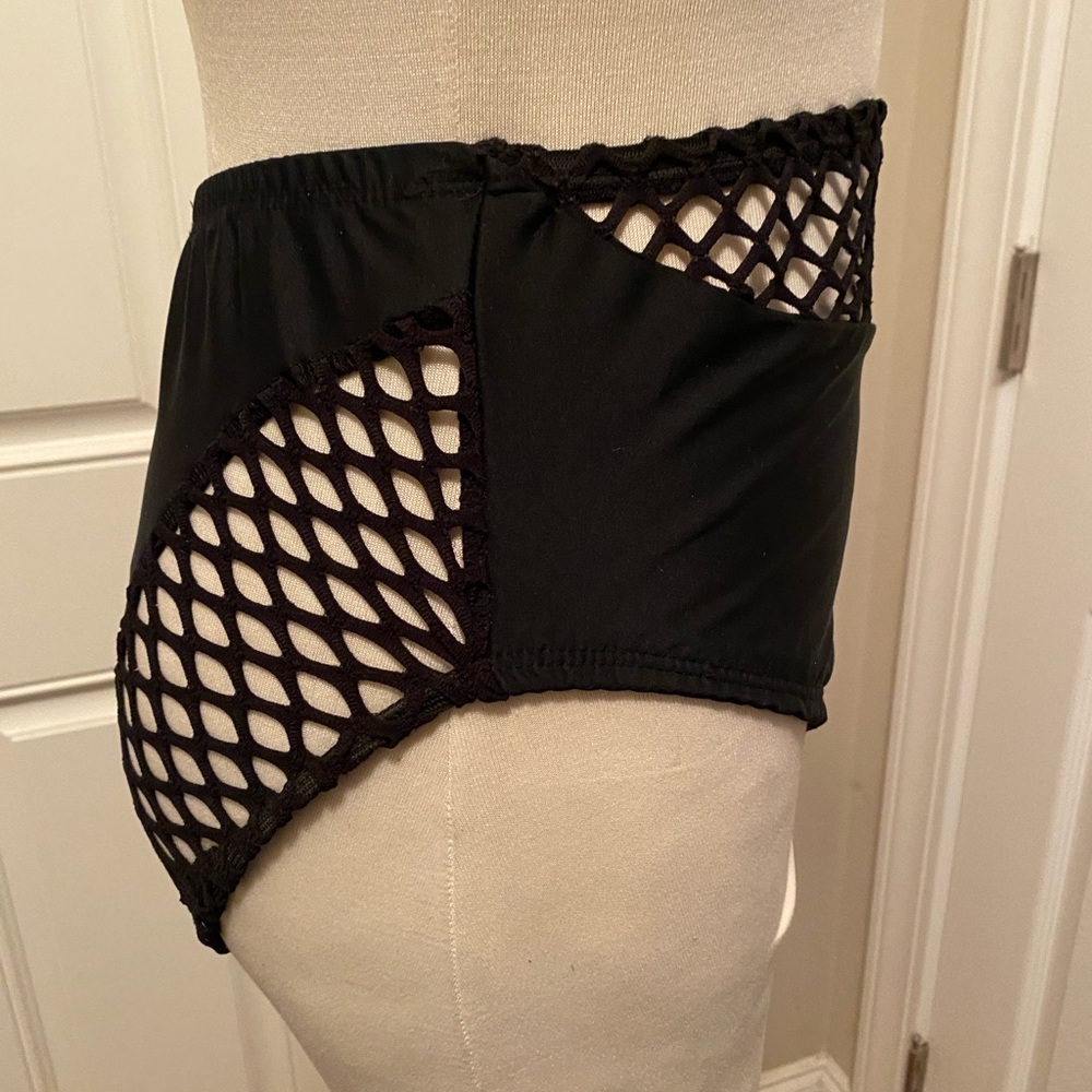 Rue 107 Black High-Waisted Fishnet Bottoms
